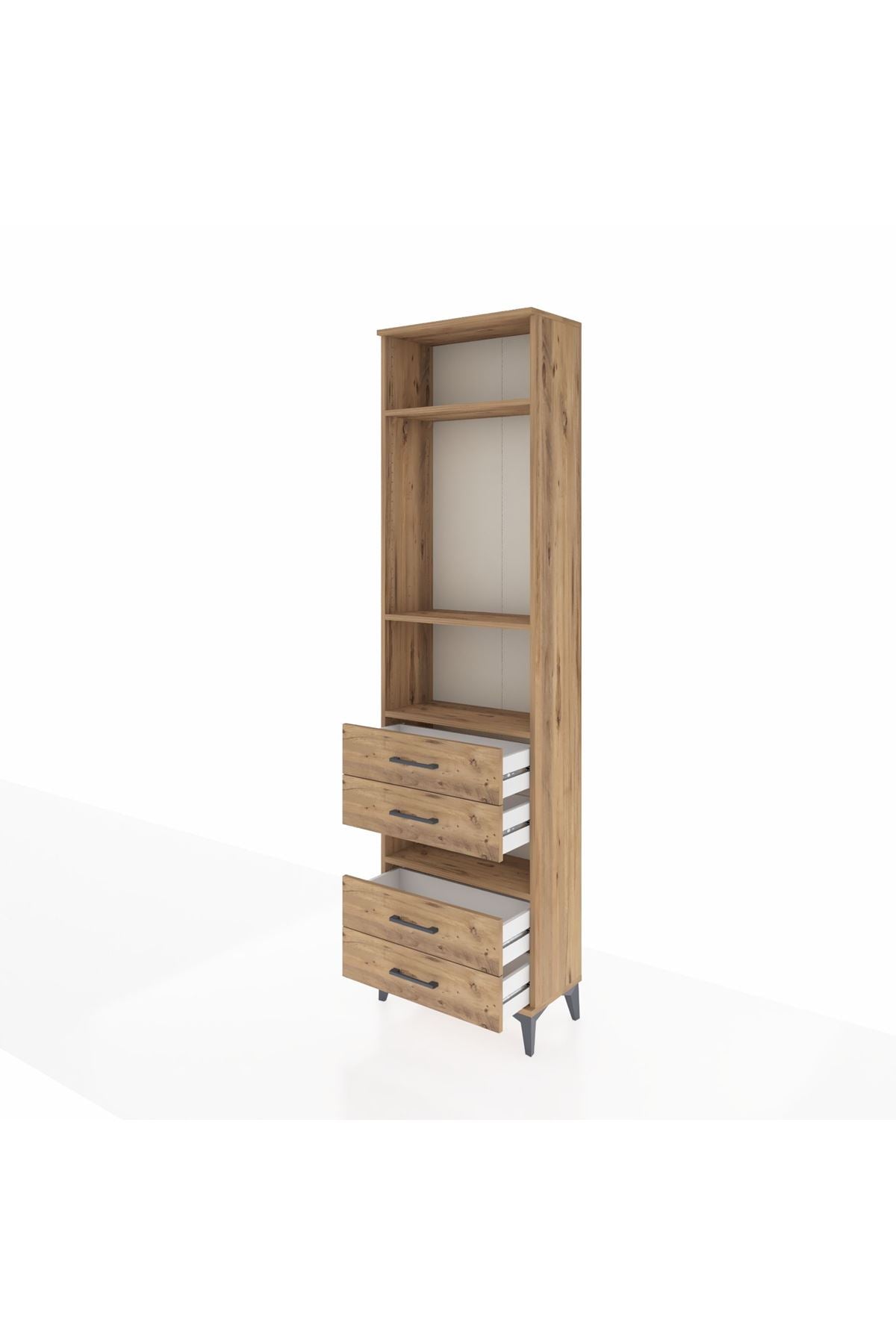 Arges Dolap 4 Raflı 4 Çekmeceli 60x30x221 - S29M102V9A