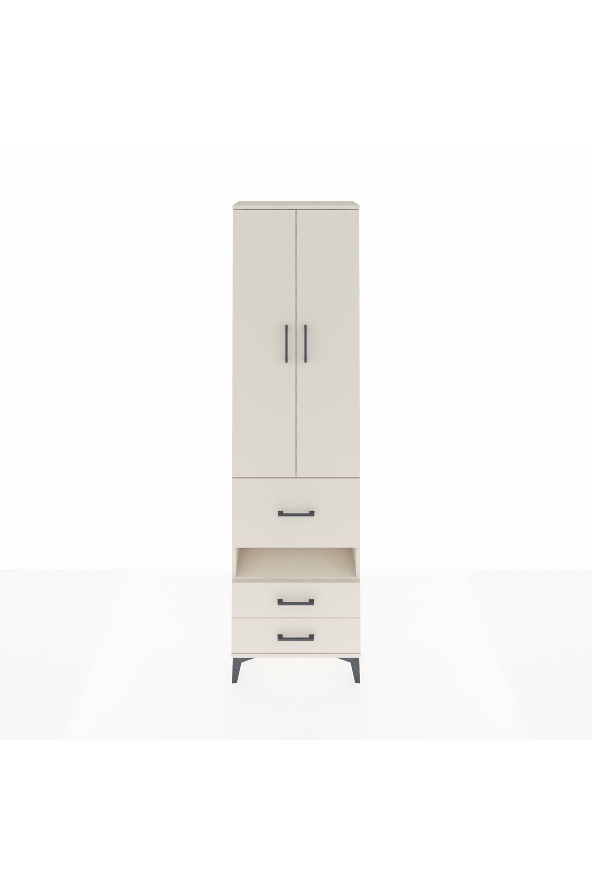 Arges Dolap 3 Raflı 3 Çekmeceli Tek Askılı 60x30x221 - S29M103V1A