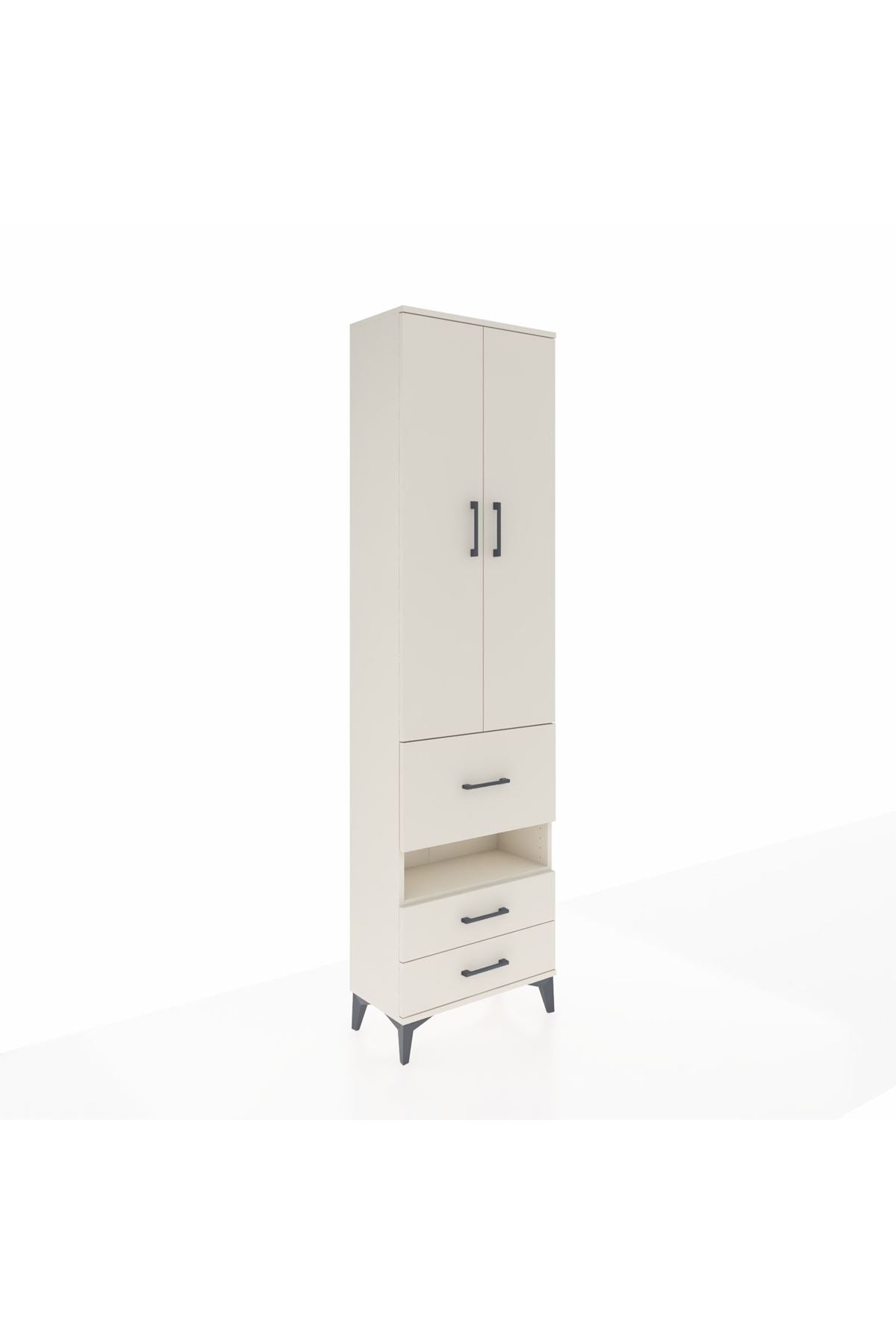 Arges Dolap 3 Raflı 3 Çekmeceli Tek Askılı 60x30x221 - S29M103V1A