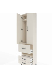 Arges Dolap 3 Raflı 3 Çekmeceli Tek Askılı 60x30x221 - S29M103V1A