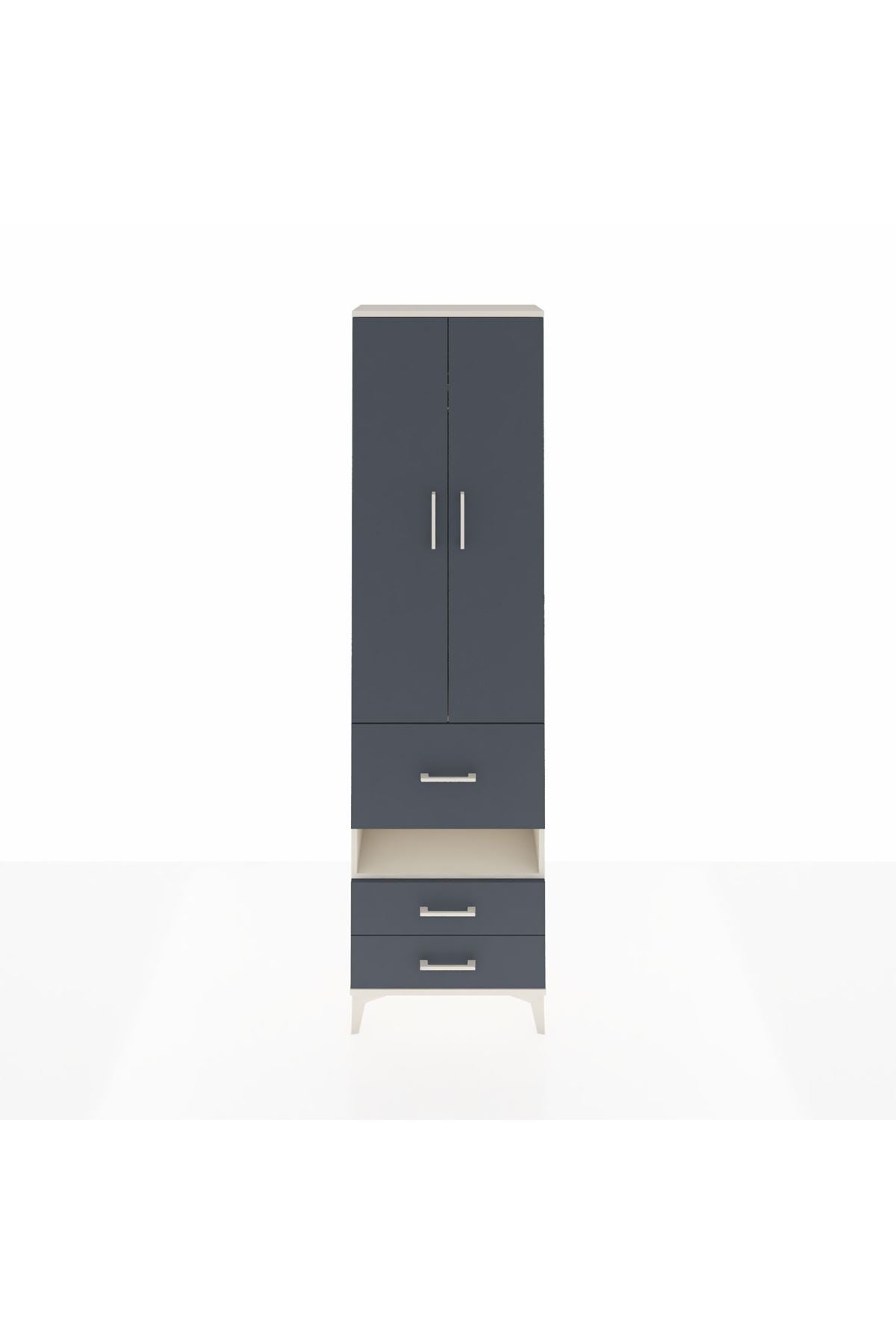 Arges Dolap 3 Raflı 3 Çekmeceli Tek Askılı 60x30x221 - S29M103V2A