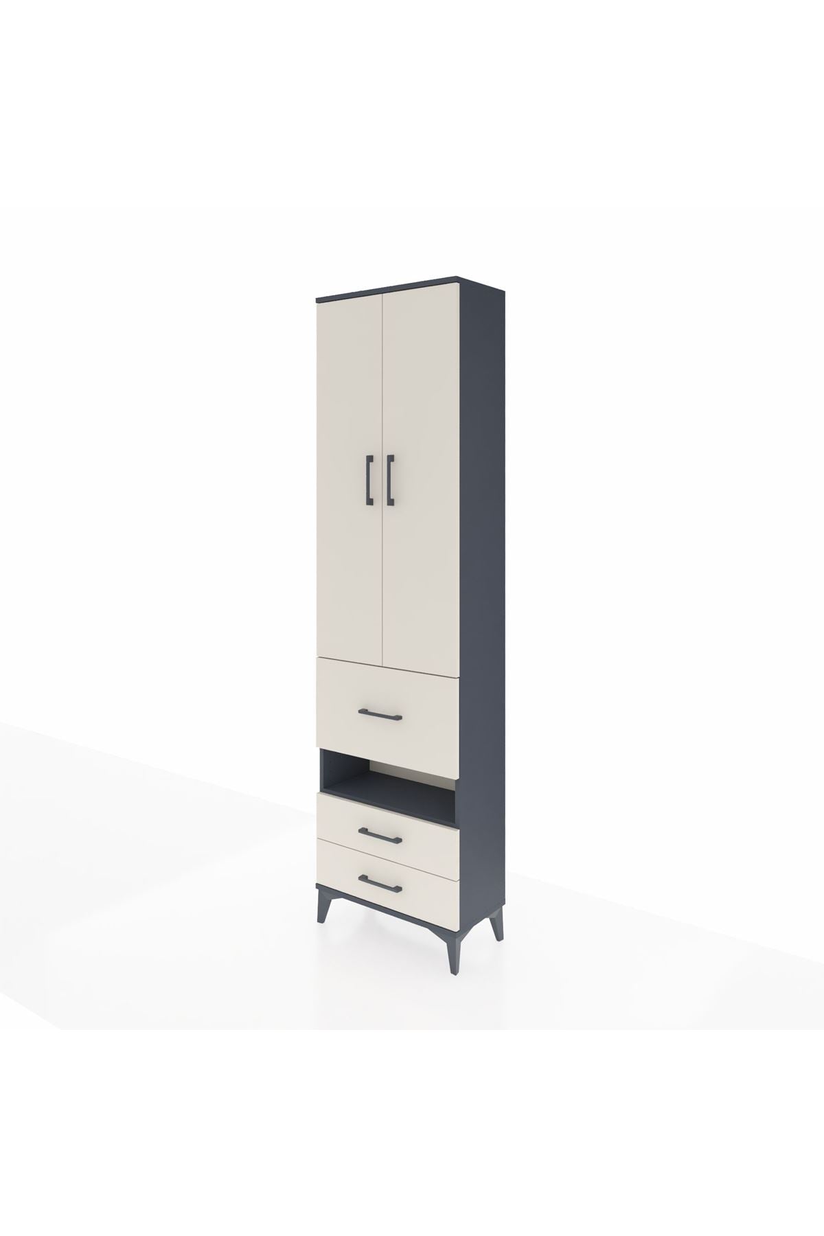Arges Dolap 3 Raflı 3 Çekmeceli Tek Askılı 60x30x221 - S29M103V4A