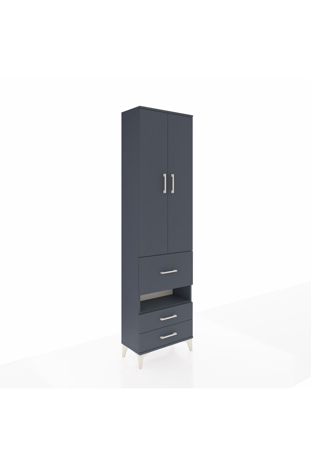 Arges Dolap 3 Raflı 3 Çekmeceli Tek Askılı 60x30x221 - S29M103V5A