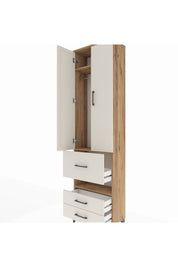 Arges Dolap 3 Raflı 3 Çekmeceli Tek Askılı 60x30x221 - S29M103V7A