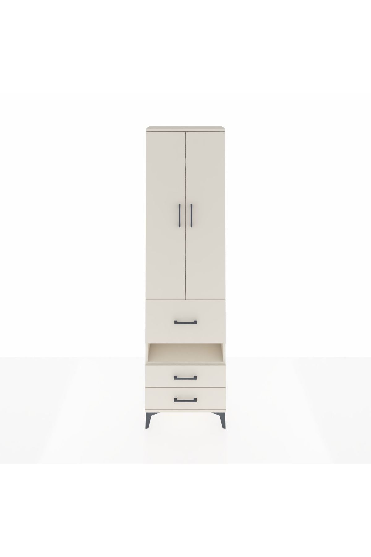Arges Dolap 4 Raflı 3 Çekmeceli 2 Kapaklı 60x30x221 - S29M104V1A
