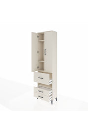Arges Dolap 4 Raflı 3 Çekmeceli 2 Kapaklı 60x30x221 - S29M104V1A