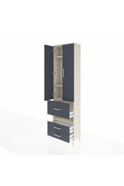 Arges Dolap 4 Raflı 3 Çekmeceli 2 Kapaklı 60x30x221 - S29M104V2A