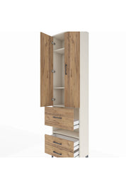 Arges Dolap 4 Raflı 3 Çekmeceli 2 Kapaklı 60x30x221 - S29M104V3A
