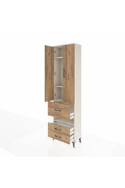 Arges Dolap 4 Raflı 3 Çekmeceli 2 Kapaklı 60x30x221 - S29M104V3A
