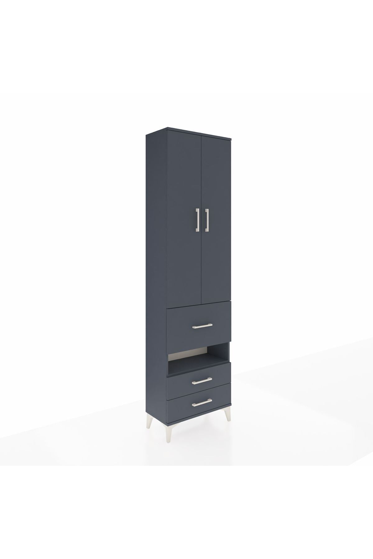 Arges Dolap 4 Raflı 3 Çekmeceli 2 Kapaklı 60x30x221 - S29M104V5A