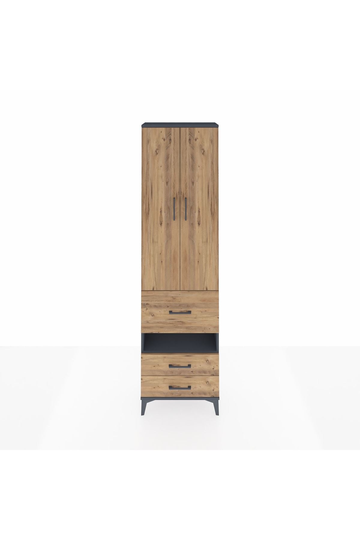 Arges Dolap 4 Raflı 3 Çekmeceli 2 Kapaklı 60x30x221 - S29M104V6A