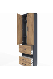 Arges Dolap 4 Raflı 3 Çekmeceli 2 Kapaklı 60x30x221 - S29M104V6A