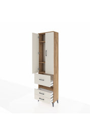Arges Dolap 4 Raflı 3 Çekmeceli 2 Kapaklı 60x30x221 - S29M104V7A