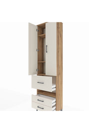 Arges Dolap 4 Raflı 3 Çekmeceli 2 Kapaklı 60x30x221 - S29M104V7A