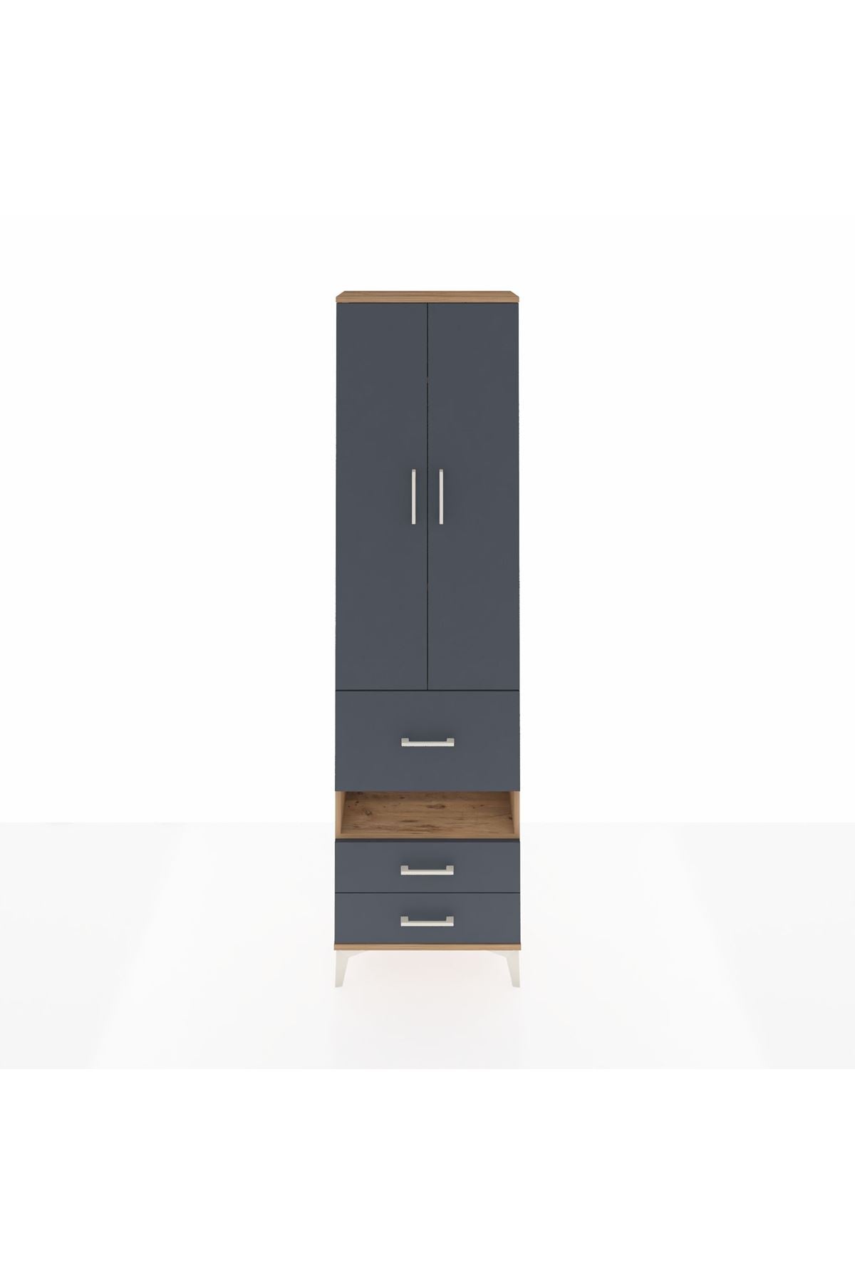Arges Dolap 4 Raflı 3 Çekmeceli 2 Kapaklı 60x30x221 - S29M104V8A