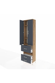 Arges Dolap 4 Raflı 3 Çekmeceli 2 Kapaklı 60x30x221 - S29M104V8A