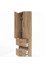 Arges Dolap 4 Raflı 3 Çekmeceli 2 Kapaklı 60x30x221 - S29M104V9A
