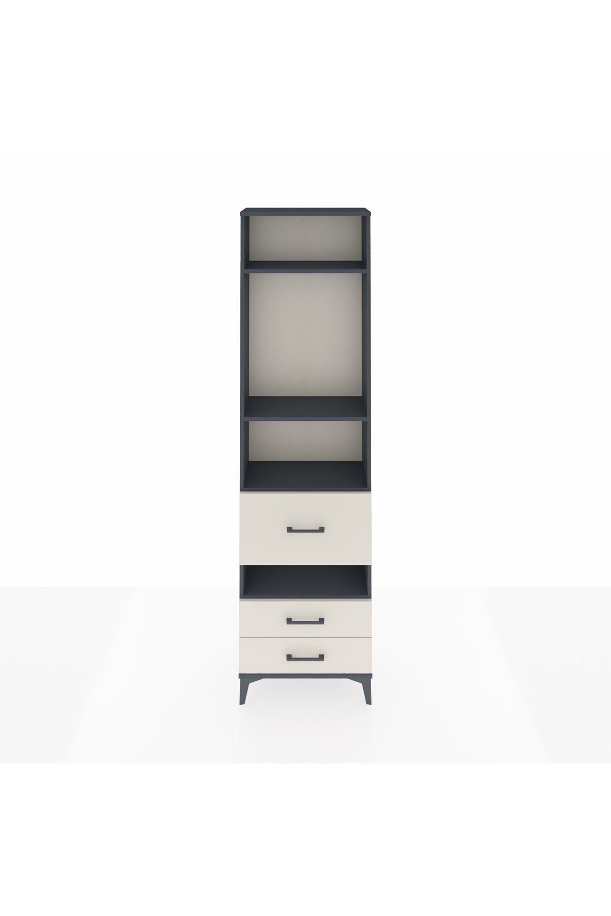 Arges Dolap 4 Raflı 3 Çekmeceli 60x30x221 - S29M105V4A