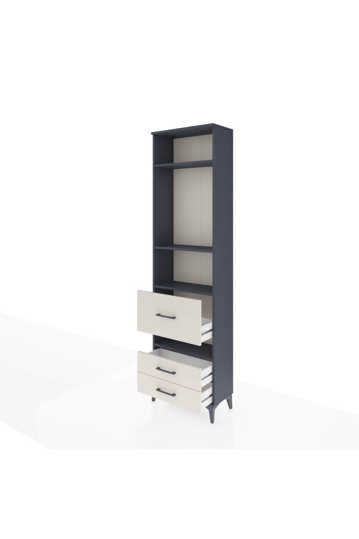 Arges Dolap 4 Raflı 3 Çekmeceli 60x30x221 - S29M105V4A