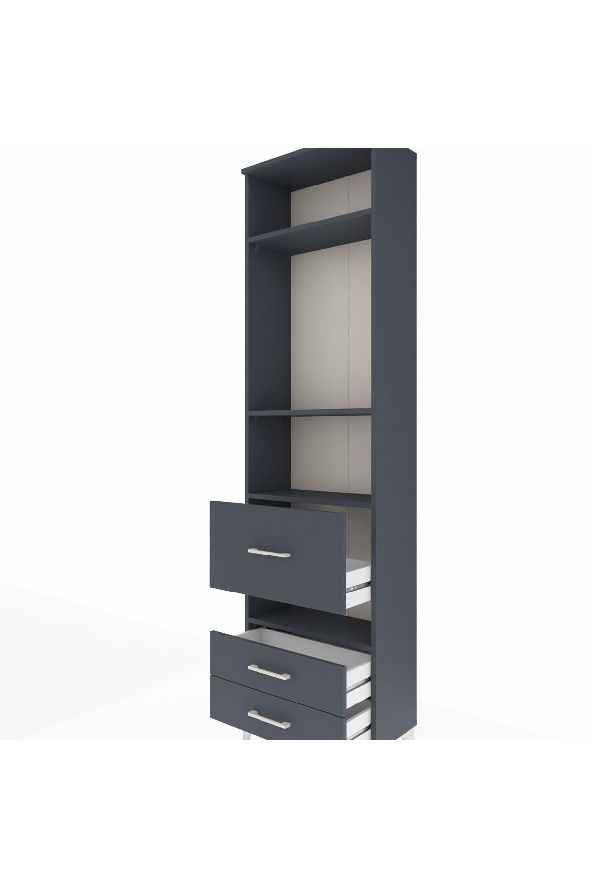 Arges Dolap 4 Raflı 3 Çekmeceli 60x30x221 - S29M105V5A