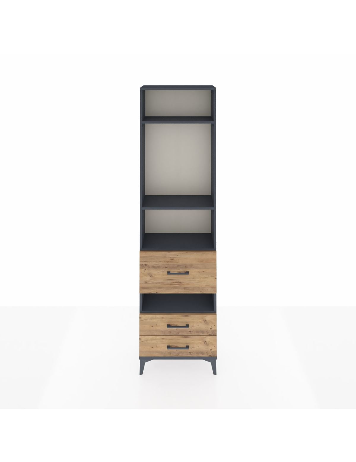 Arges Dolap 4 Raflı 3 Çekmeceli 60x30x221 - S29M105V6A