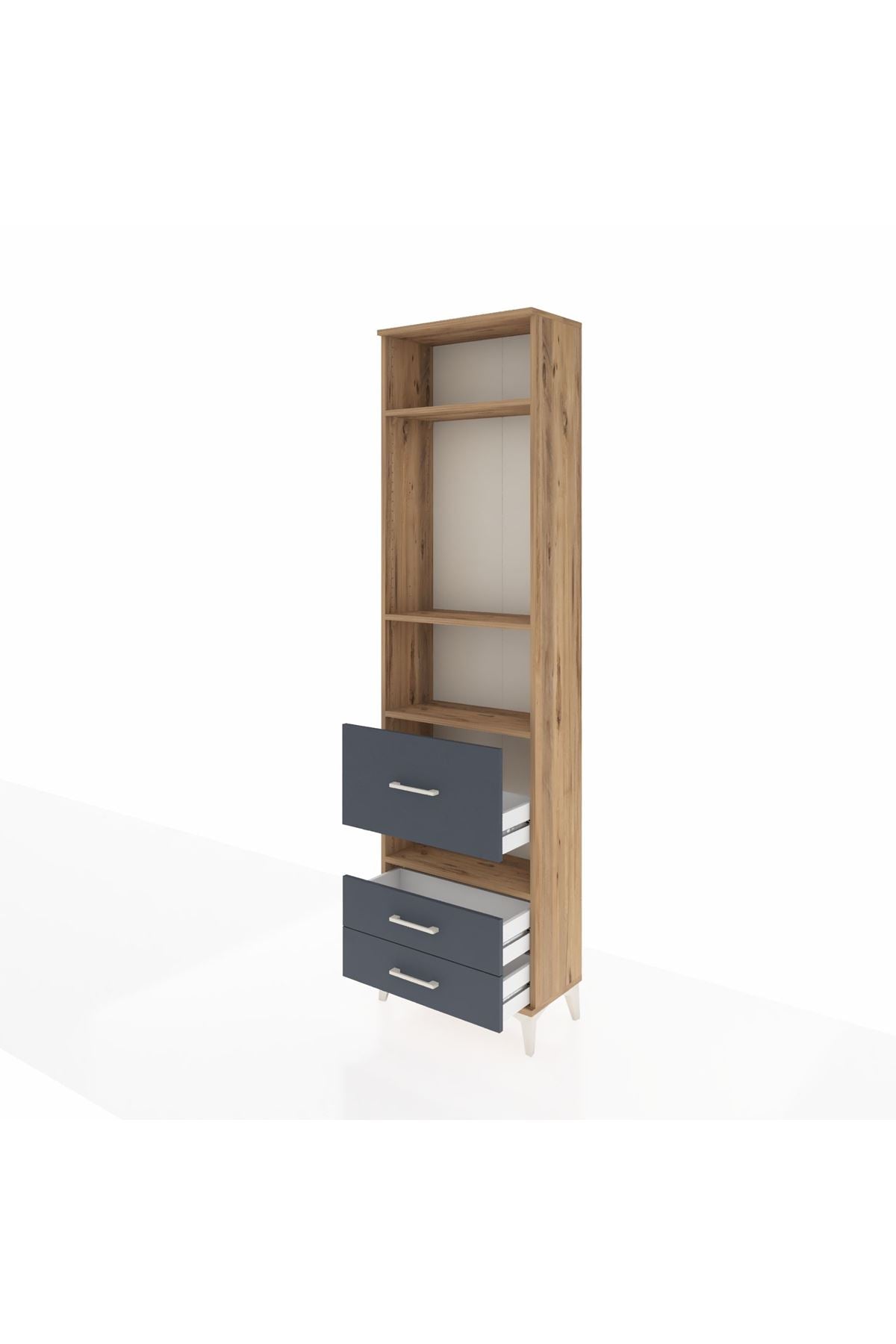 Arges Dolap 4 Raflı 3 Çekmeceli 60x30x221 - S29M105V8A