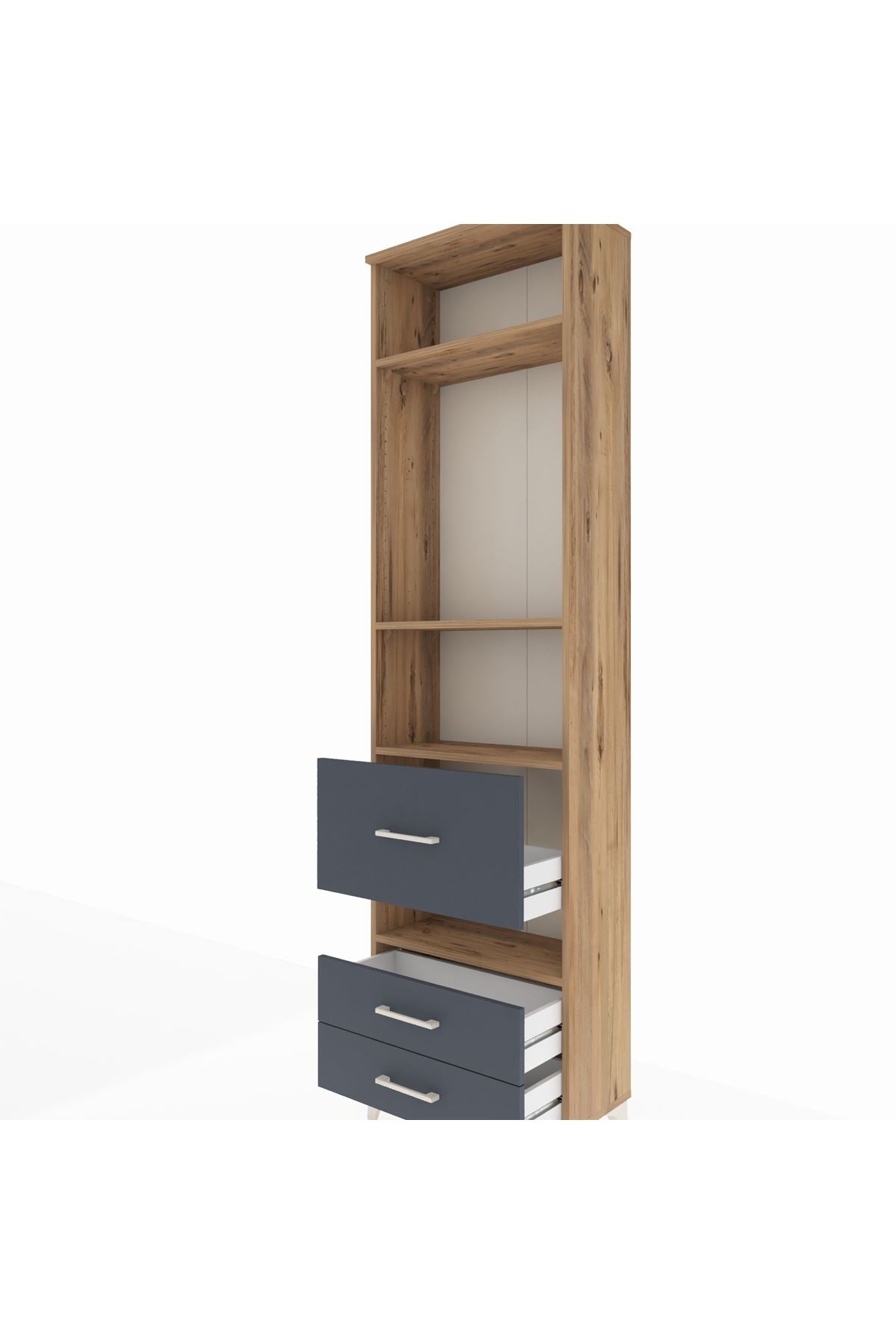 Arges Dolap 4 Raflı 3 Çekmeceli 60x30x221 - S29M105V8A