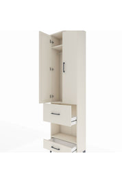 Arges Dolap 3 Raflı 2 Çekmeceli Tek Askılı 60x30x221 - S29M106V1A