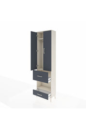 Arges Dolap 3 Raflı 2 Çekmeceli Tek Askılı 60x30x221 - S29M106V2A