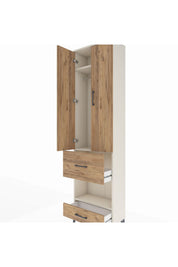 Arges Dolap 3 Raflı 2 Çekmeceli Tek Askılı 60x30x221 - S29M106V3A