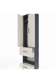 Arges Dolap 3 Raflı 2 Çekmeceli Tek Askılı 60x30x221 - S29M106V4A