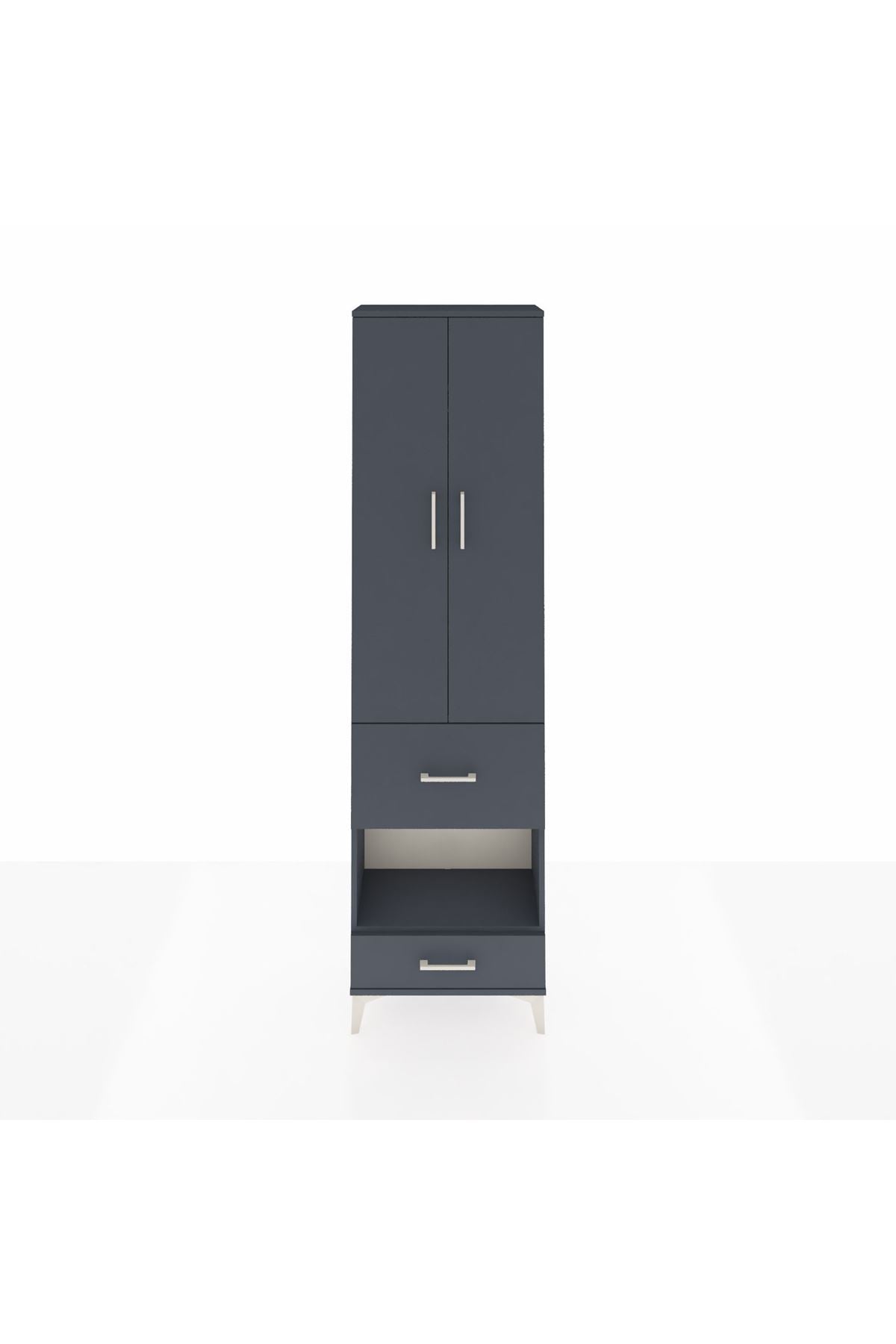 Arges Dolap 3 Raflı 2 Çekmeceli Tek Askılı 60x30x221 - S29M106V5A