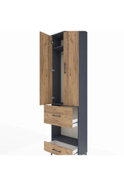Arges Dolap 3 Raflı 2 Çekmeceli Tek Askılı 60x30x221 - S29M106V6A