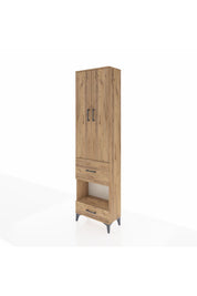 Arges Dolap 3 Raflı 2 Çekmeceli Tek Askılı 60x30x221 - S29M106V9A