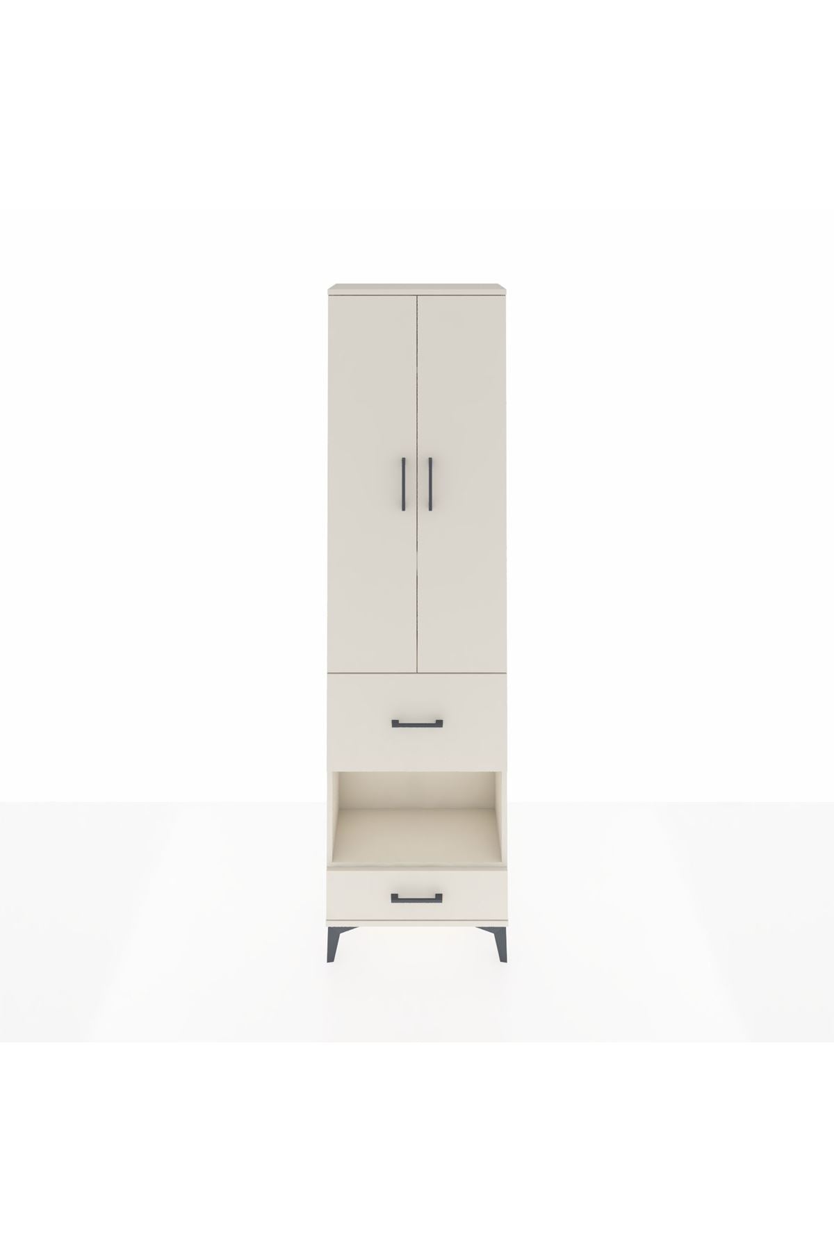 Arges Dolap 4 Raflı 2 Çekmeceli 2 Kapaklı 60x30x221 - S29M107V1A