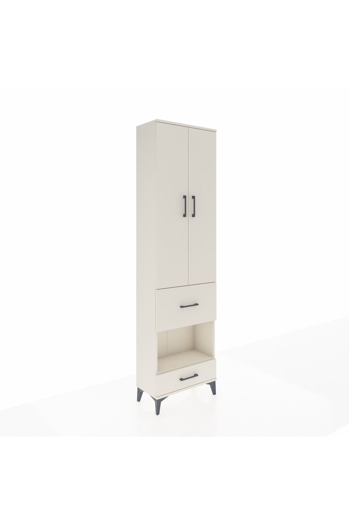 Arges Dolap 4 Raflı 2 Çekmeceli 2 Kapaklı 60x30x221 - S29M107V1A