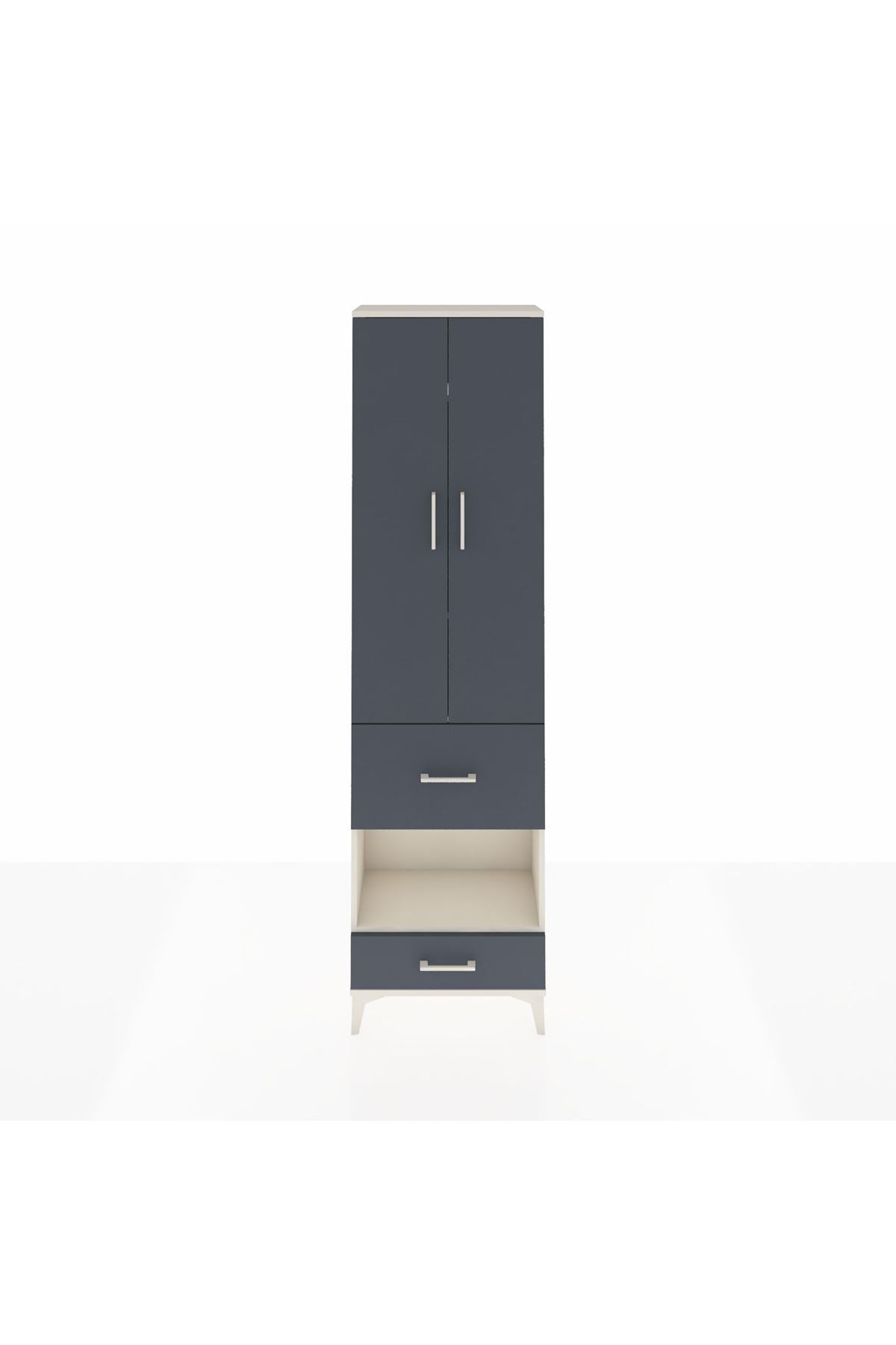 Arges Dolap 4 Raflı 2 Çekmeceli 2 Kapaklı 60x30x221 - S29M107V2A
