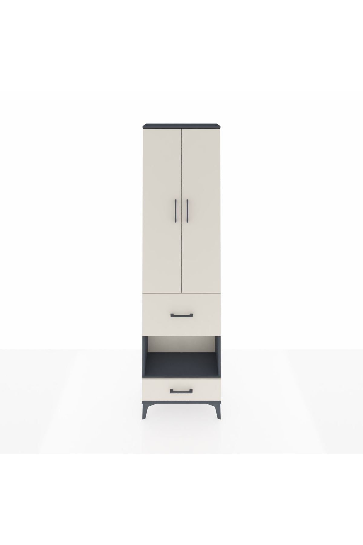 Arges Dolap 4 Raflı 2 Çekmeceli 2 Kapaklı 60x30x221 - S29M107V4A