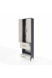 Arges Dolap 4 Raflı 2 Çekmeceli 2 Kapaklı 60x30x221 - S29M107V4A