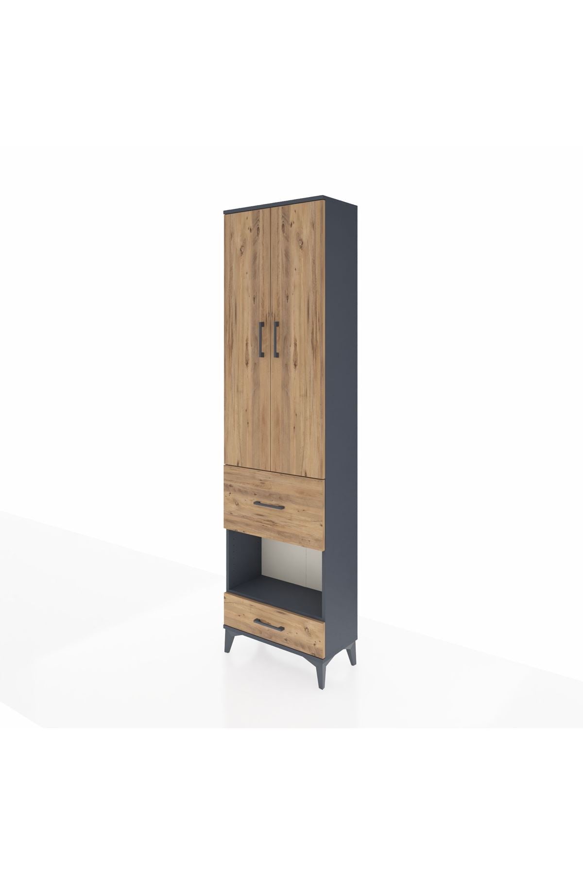 Arges Dolap 4 Raflı 2 Çekmeceli 2 Kapaklı 60x30x221 - S29M107V6A