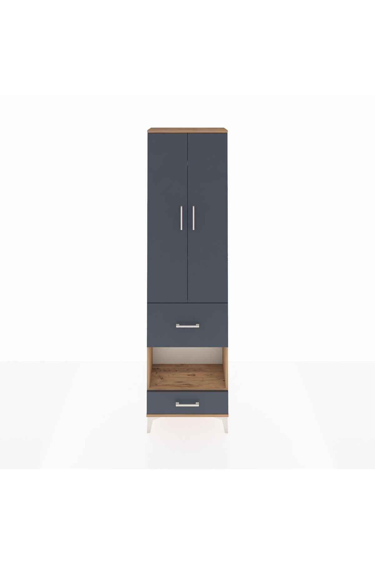 Arges Dolap 4 Raflı 2 Çekmeceli 2 Kapaklı 60x30x221 - S29M107V8A