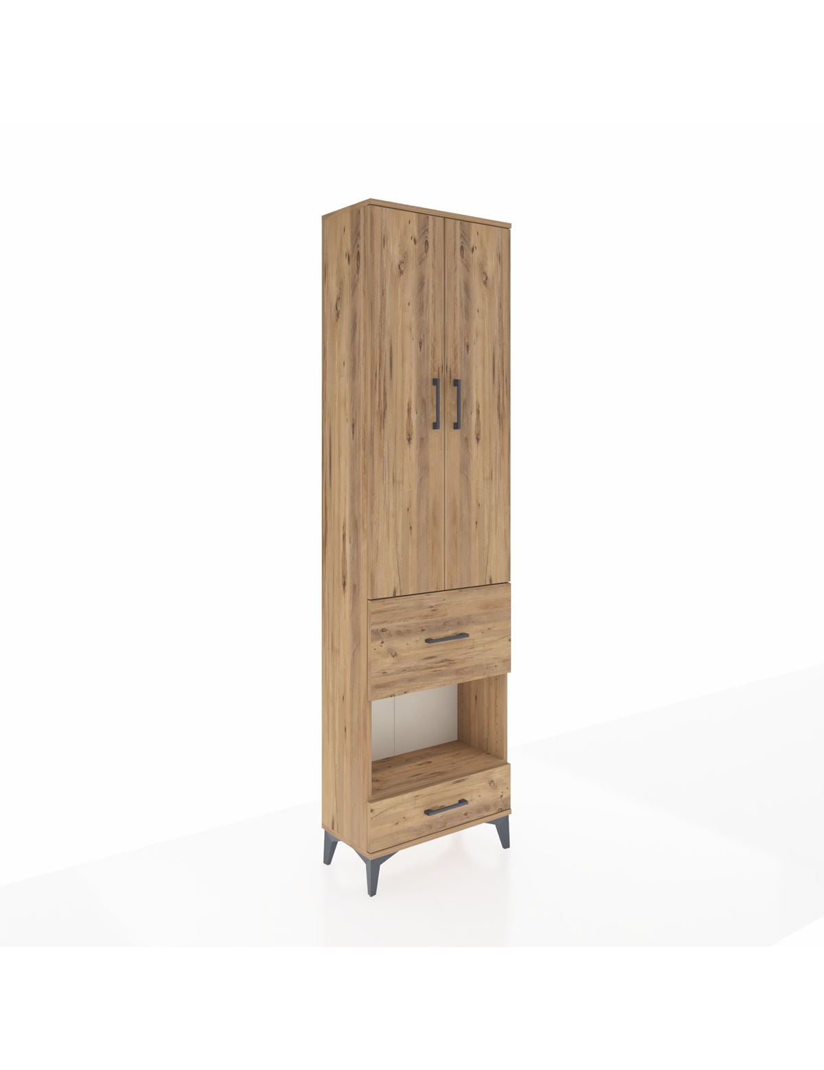 Arges Dolap 4 Raflı 2 Çekmeceli 2 Kapaklı 60x30x221 - S29M107V9A