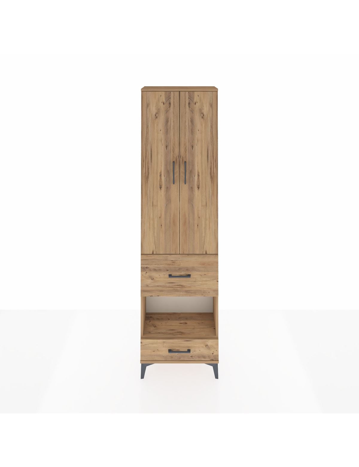 Arges Dolap 4 Raflı 2 Çekmeceli 2 Kapaklı 60x30x221 - S29M107V9A