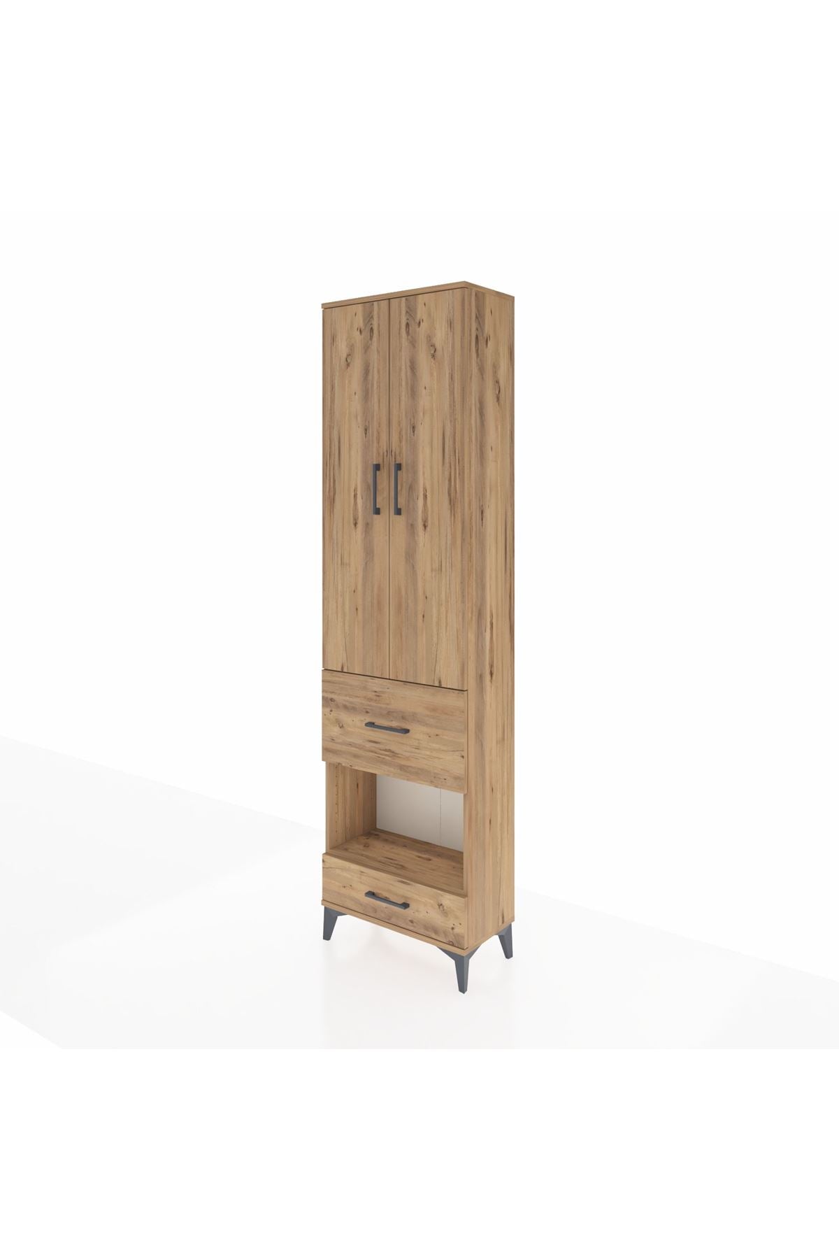 Arges Dolap 4 Raflı 2 Çekmeceli 2 Kapaklı 60x30x221 - S29M107V9A