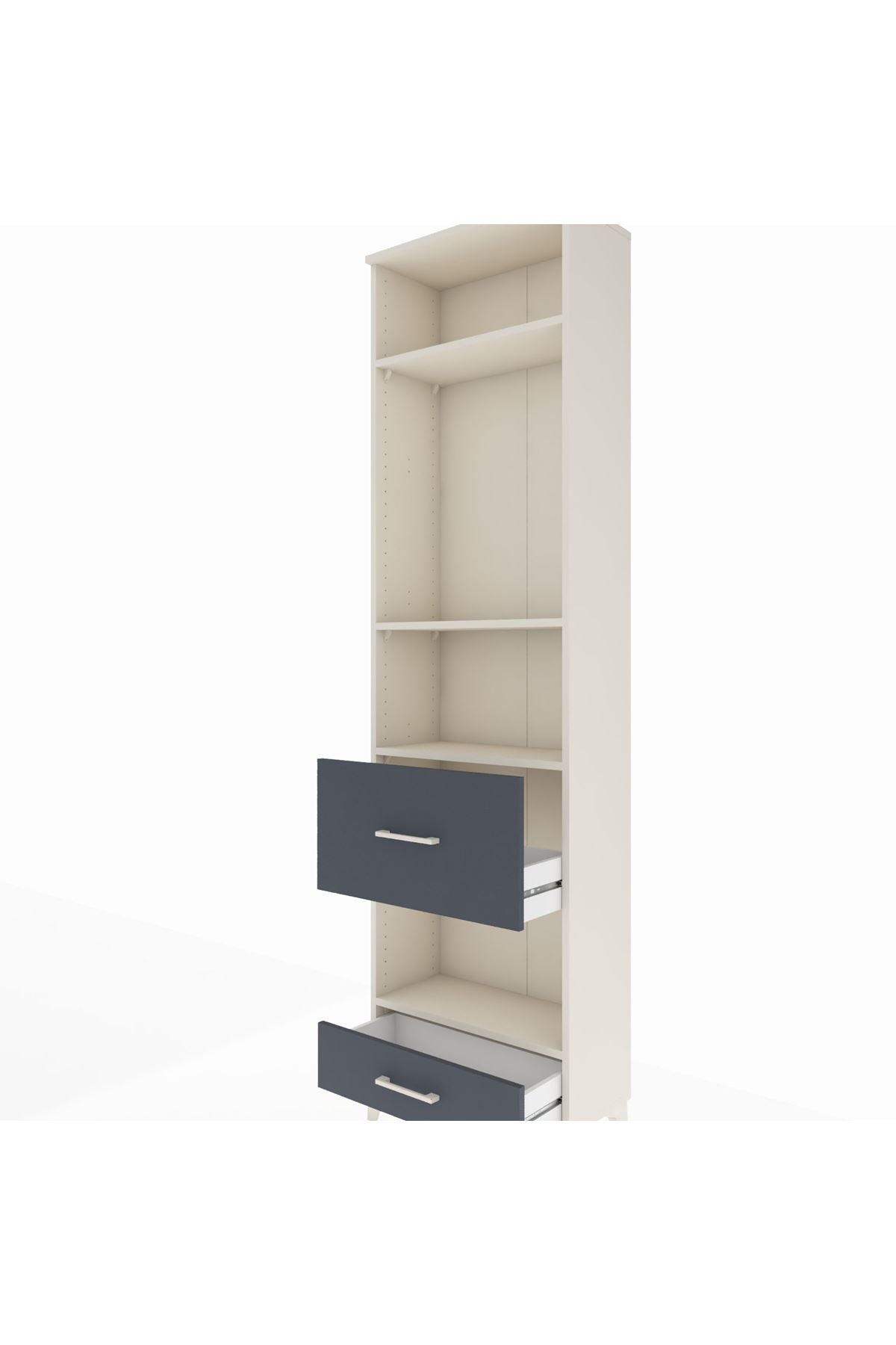 Arges Dolap 4 Raflı 2 Çekmeceli 60x30x221 - S29M108V2A