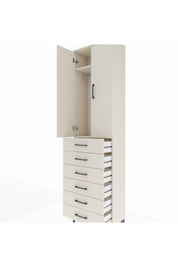 Arges Dolap 2 Raflı 6 Çekmeceli Tek Askılı 60x30x221 - S29M109V1A