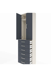 Arges Dolap 2 Raflı 6 Çekmeceli Tek Askılı 60x30x221 - S29M109V2A