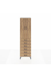 Arges Dolap 2 Raflı 6 Çekmeceli Tek Askılı 60x30x221 - S29M109V3A