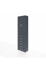 Arges Dolap 2 Raflı 6 Çekmeceli Tek Askılı 60x30x221 - S29M109V5A