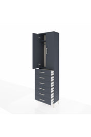 Arges Dolap 2 Raflı 6 Çekmeceli Tek Askılı 60x30x221 - S29M109V5A